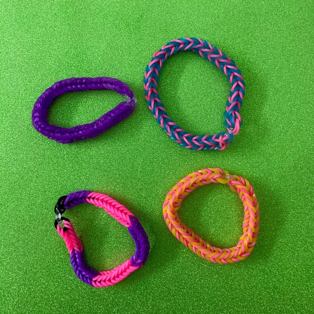Bundle of Rainbow loom bracelets